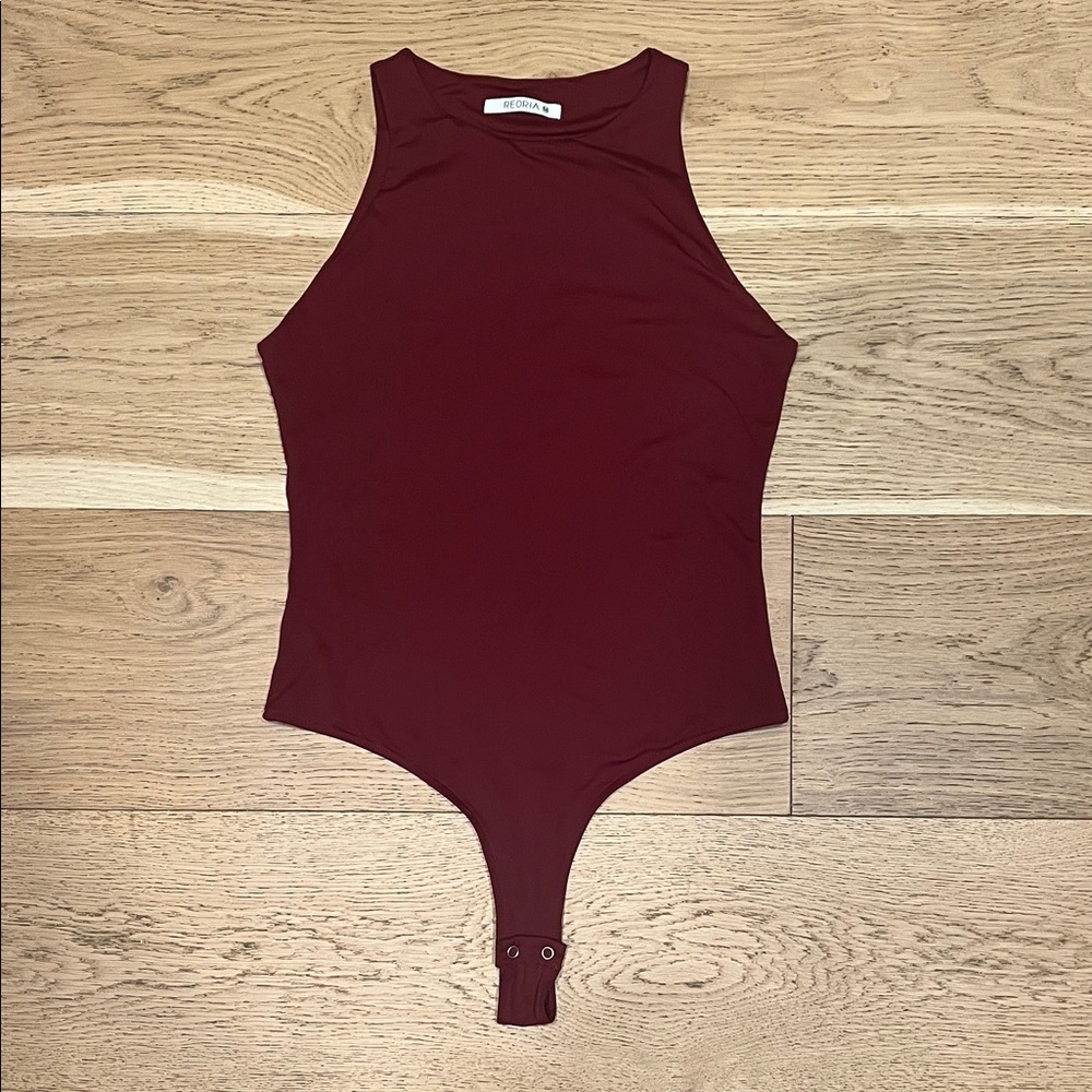 Burgundy Women’s Thong Bodysuit